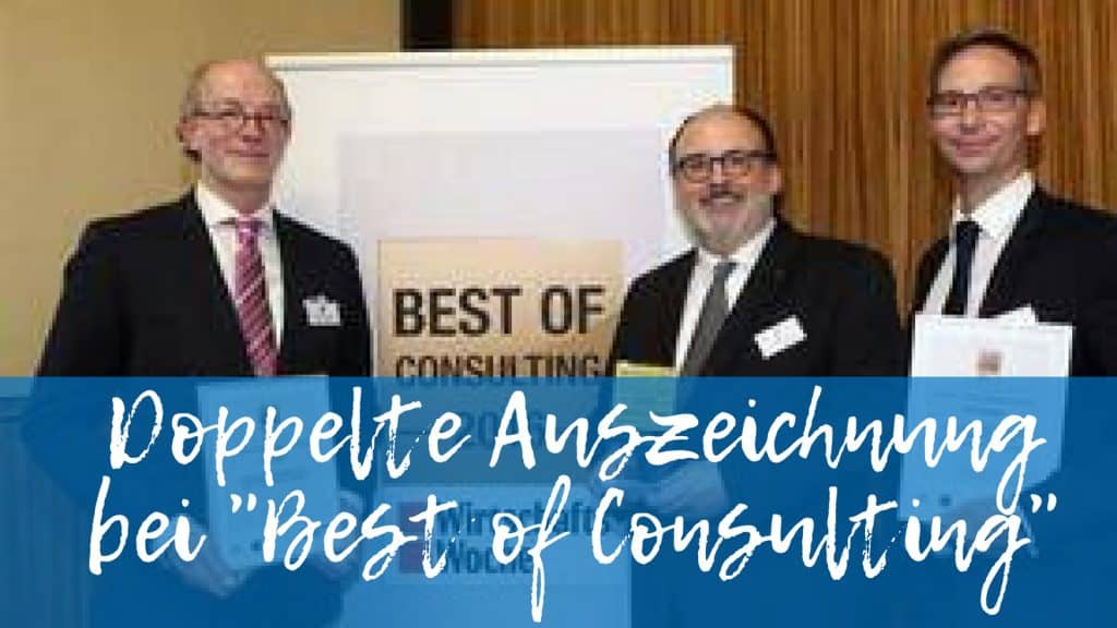 Nils Koerber & Klaus Knuffmann at the double award >Best Consulting