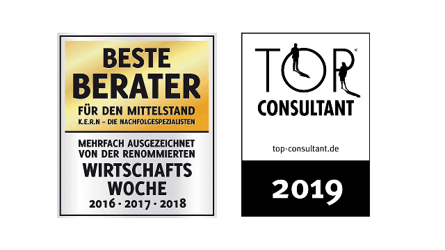 Beste Berater und Top Consultant Auszeichnung für 2019 nebeneinander