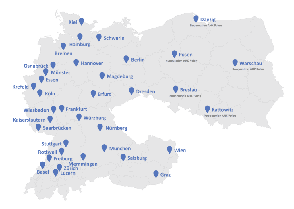 Mapa de localização da KERN Europa 2023