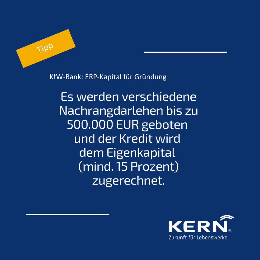 Subsídios da KERN para aquisições de empresas - KfW Bank