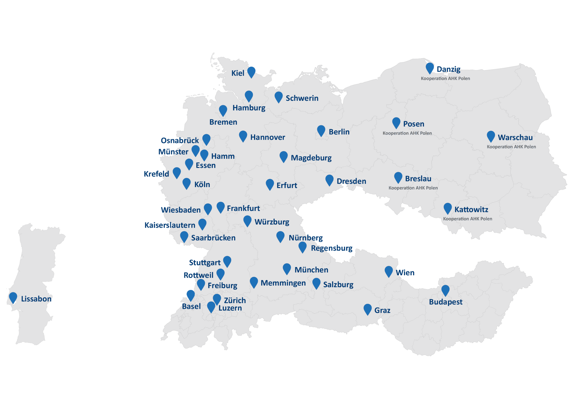 Kern Standorte in Europa